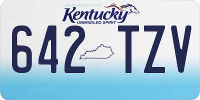 KY license plate 642TZV