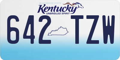 KY license plate 642TZW