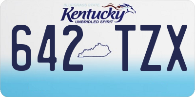 KY license plate 642TZX