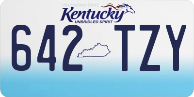 KY license plate 642TZY