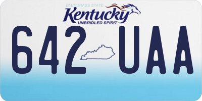 KY license plate 642UAA