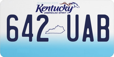 KY license plate 642UAB