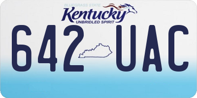 KY license plate 642UAC
