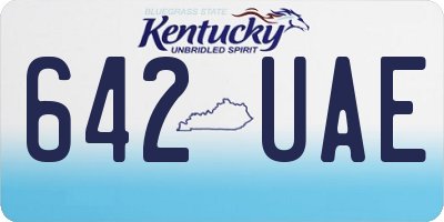 KY license plate 642UAE