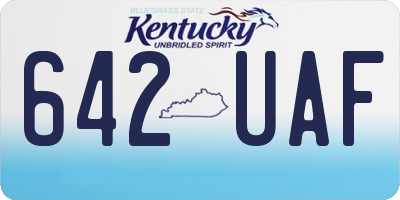 KY license plate 642UAF