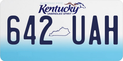 KY license plate 642UAH