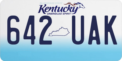 KY license plate 642UAK