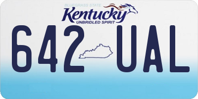 KY license plate 642UAL