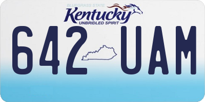 KY license plate 642UAM