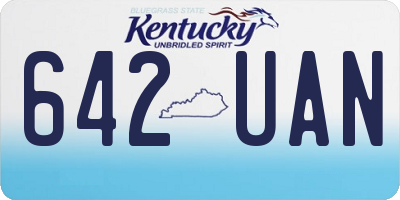 KY license plate 642UAN