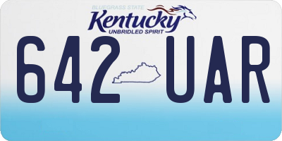 KY license plate 642UAR