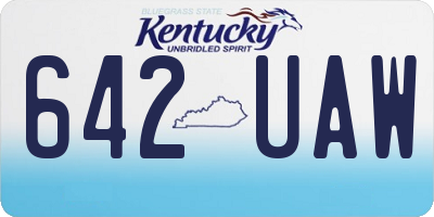 KY license plate 642UAW
