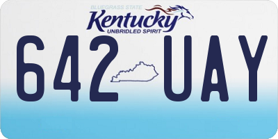 KY license plate 642UAY