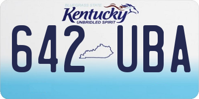 KY license plate 642UBA