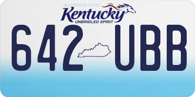 KY license plate 642UBB