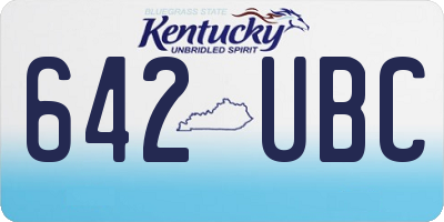 KY license plate 642UBC