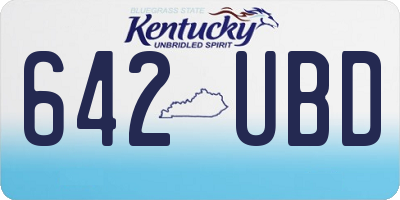 KY license plate 642UBD