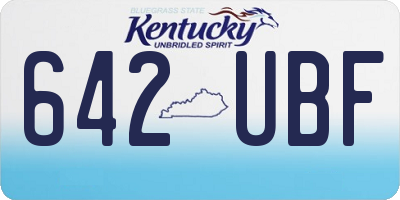 KY license plate 642UBF