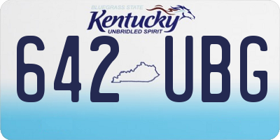 KY license plate 642UBG
