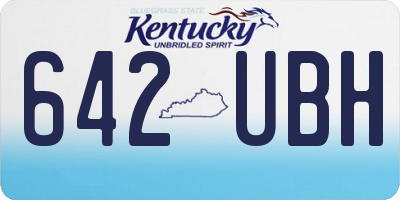 KY license plate 642UBH