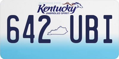 KY license plate 642UBI