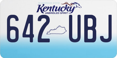 KY license plate 642UBJ