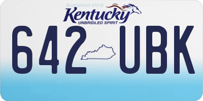 KY license plate 642UBK