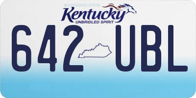 KY license plate 642UBL