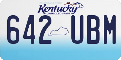 KY license plate 642UBM