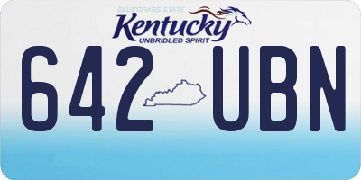 KY license plate 642UBN