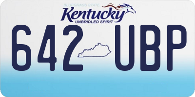 KY license plate 642UBP