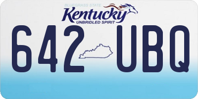 KY license plate 642UBQ