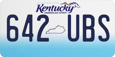 KY license plate 642UBS