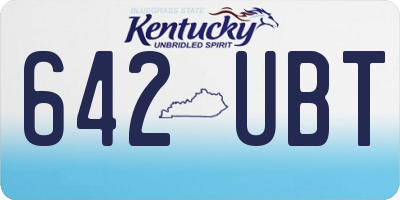KY license plate 642UBT