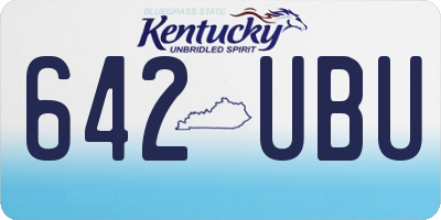 KY license plate 642UBU