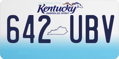 KY license plate 642UBV