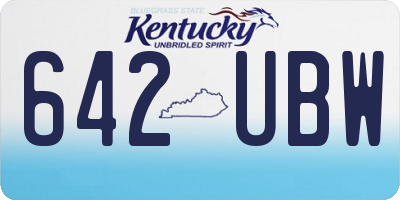 KY license plate 642UBW