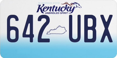 KY license plate 642UBX