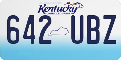 KY license plate 642UBZ