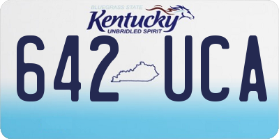 KY license plate 642UCA