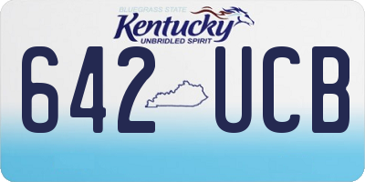 KY license plate 642UCB