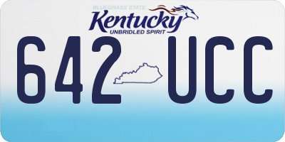 KY license plate 642UCC