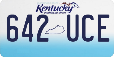KY license plate 642UCE