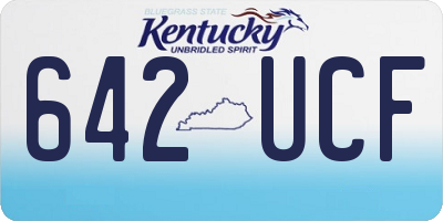 KY license plate 642UCF