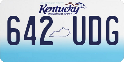 KY license plate 642UDG