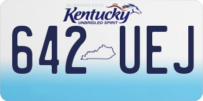 KY license plate 642UEJ