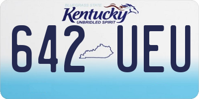 KY license plate 642UEU