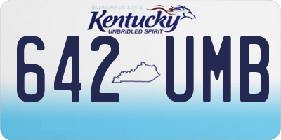 KY license plate 642UMB