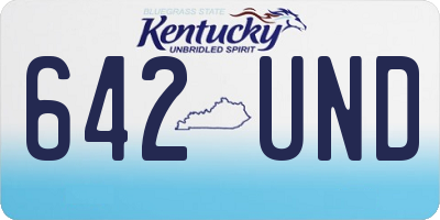 KY license plate 642UND