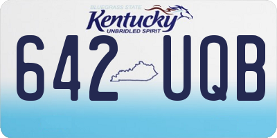 KY license plate 642UQB